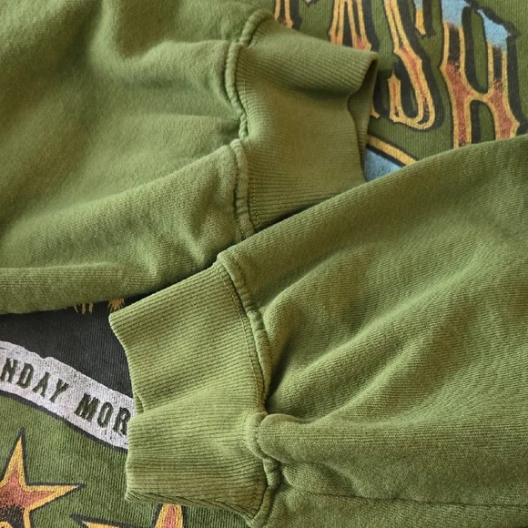 Daydreamer JOHNNY CASH Green Crewneck Sweater with Graphic Print - Picture 6 of 6